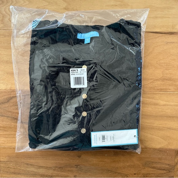 Brand New Women's Draper James Puff Sleeve Black Sweater, Size XXL, NWT - Picture 2 of 3